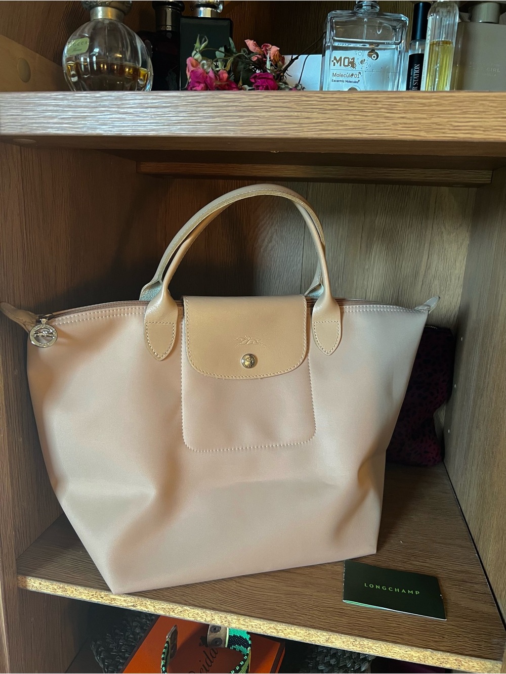 Longchamp Small Tan Le Pliage Tote